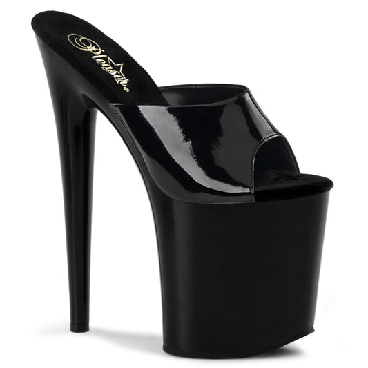 Pleaser Sandali da donna FLAMINGO-801 BLK PAT / BLK