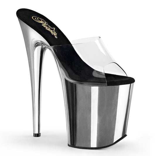 Pleaser Sandali da donna FLAMINGO-801 CLR / SLV Chrome