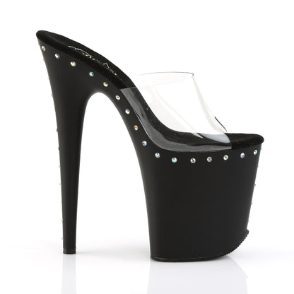 Pleaser Sandali da donna FLAMINGO-801Abls CLR / BLK opaco