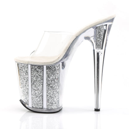 Pleaser Sandali da donna FLAMINGO-801G CLR / SLV glitter
