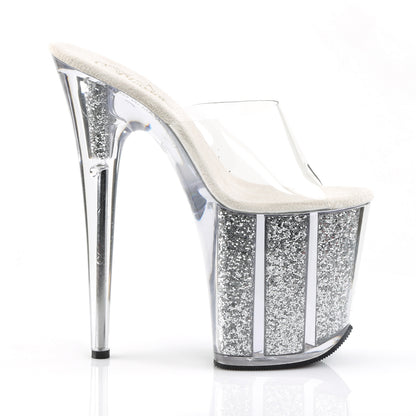 Pleaser Sandali da donna FLAMINGO-801G CLR / SLV glitter