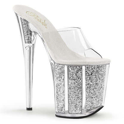 Pleaser Sandali da donna FLAMINGO-801G CLR / SLV glitter