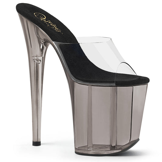 Pleaser Sandali da donna FLAMINGO-801T CLR / Smoke Tinted