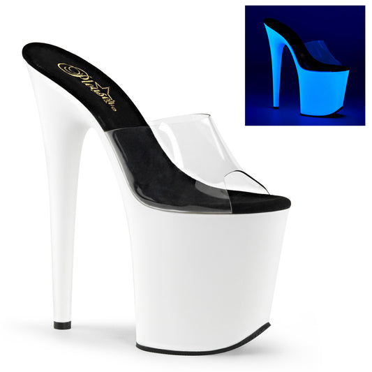 Pleaser Sandali da donna FLAMINGO-801uv clr / neon wht