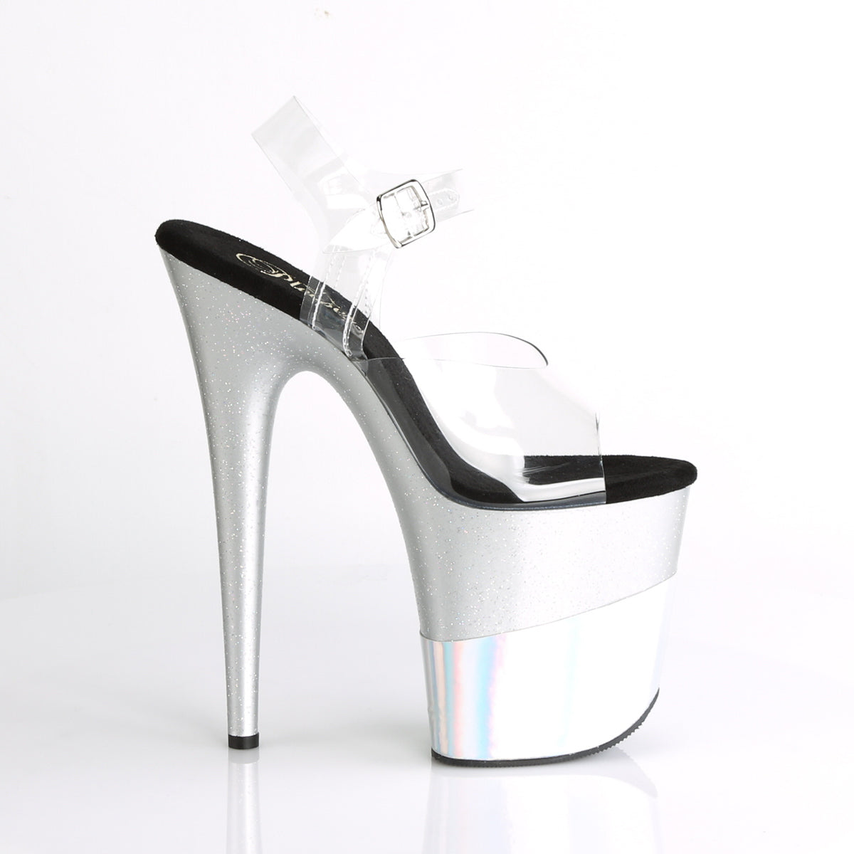 Pleaser Sandali da donna FLAMINGO-808-2HGM CLR / SLV Glitter-Hologram