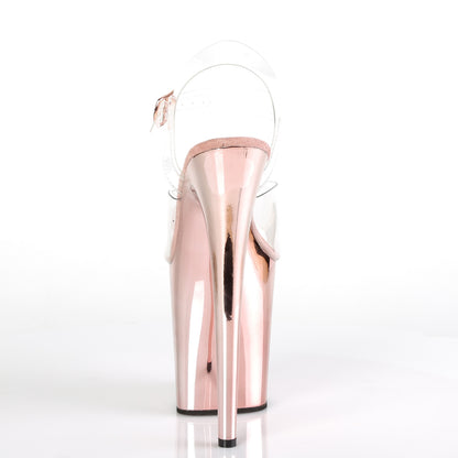 Pleaser Sandali da donna FLAMINGO-808 CLR / oro rosa cromato