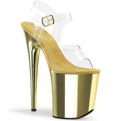 Pleaser Sandali da donna FLAMINGO-808 ClR / Gold Chrome