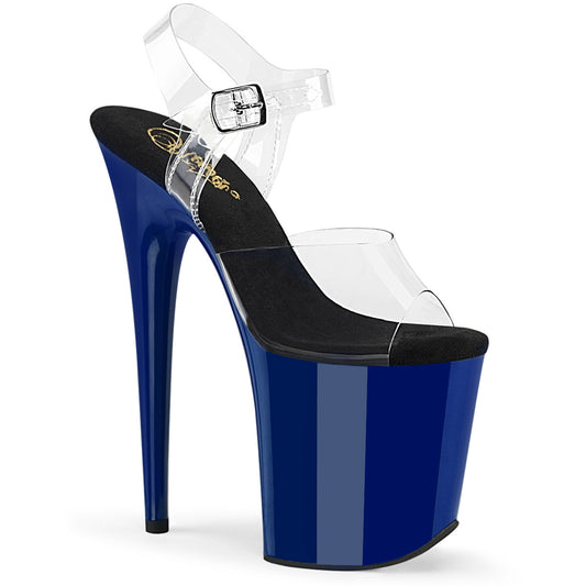 Pleaser  Sandals FLAMINGO-808 Clr/Royal Blue