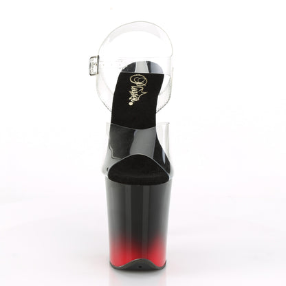 Pleaser Womens Sandals FLAMINGO-808BR-H Clr/Blk-Red