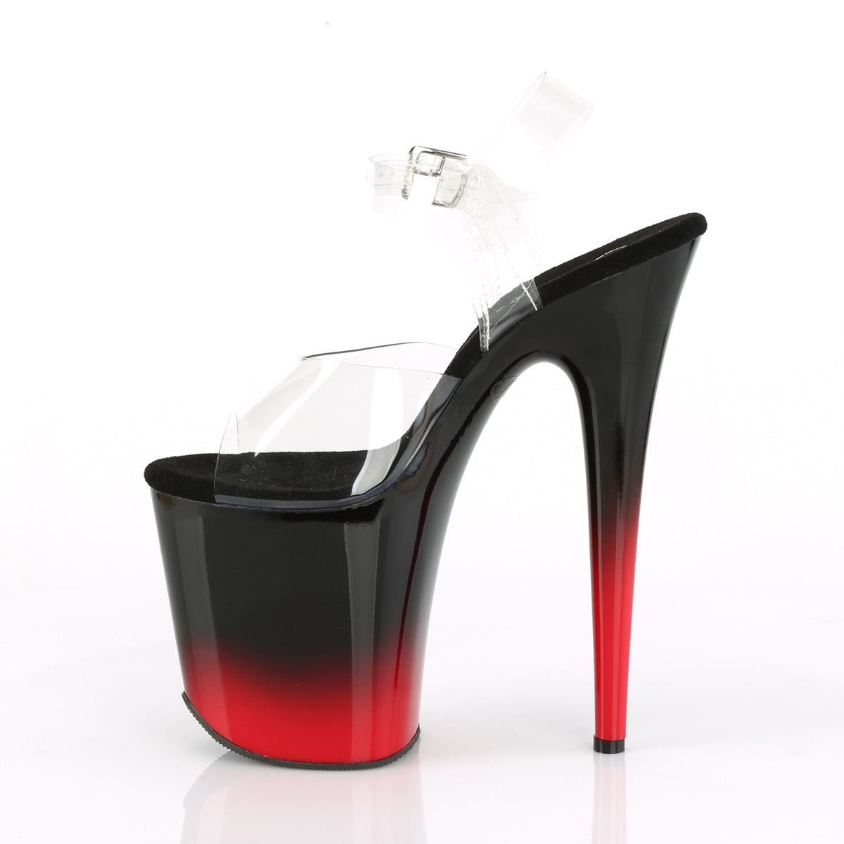 Pleaser Sandali da donna FLAMINGO-808BR-H CLR / BLK-RED