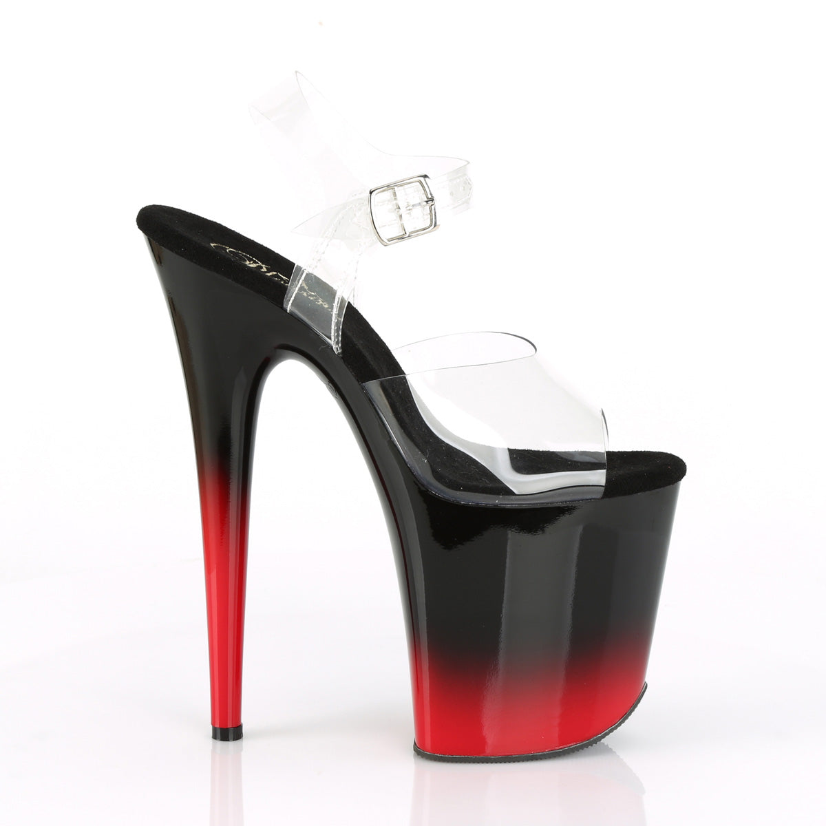 Pleaser Sandali da donna FLAMINGO-808BR-H CLR / BLK-RED
