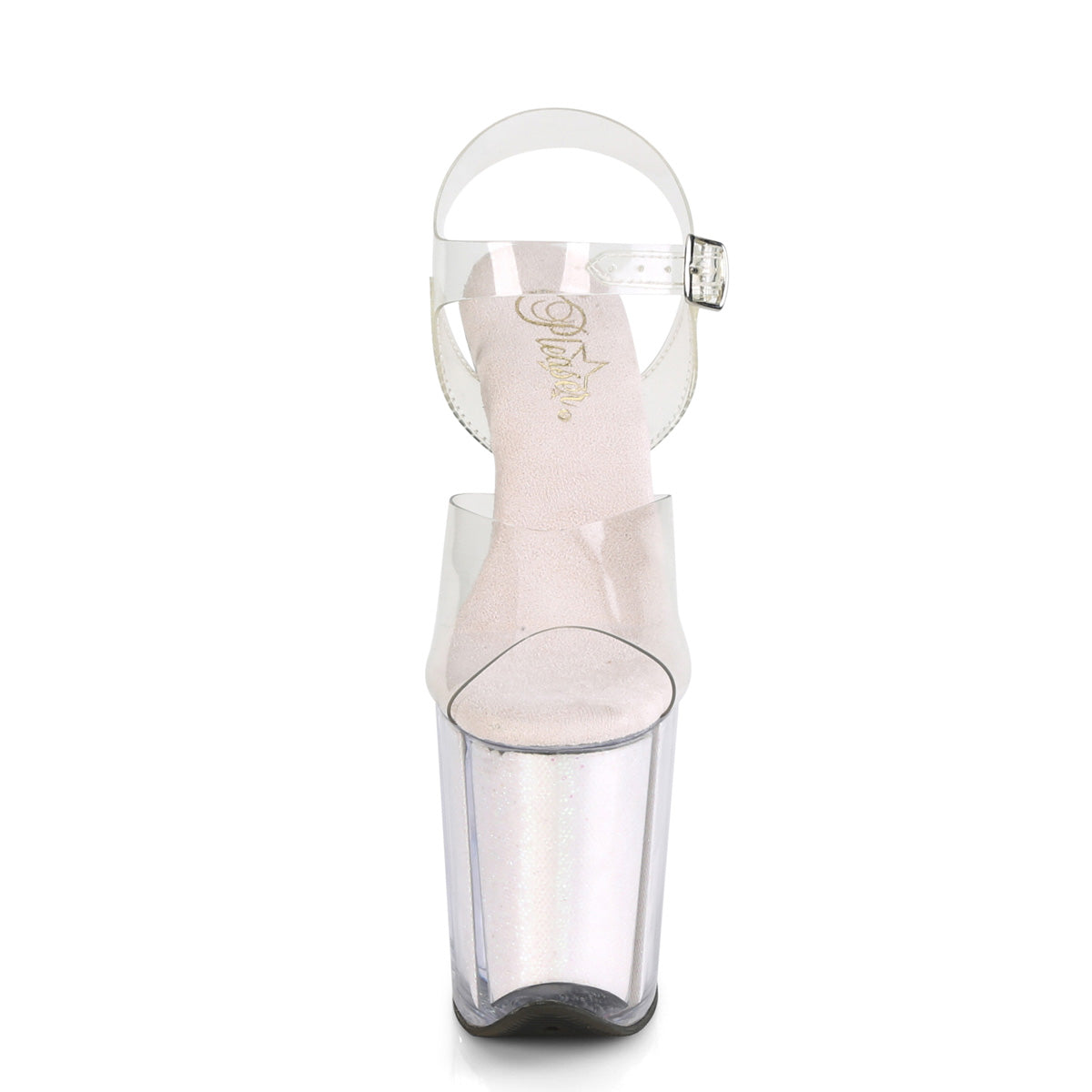 Pleaser Sandali da donna FLAMINGO-808G CLR / Opal Glitter Inserti