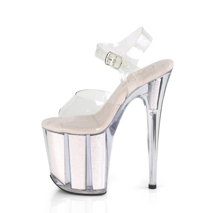 Pleaser Sandali da donna FLAMINGO-808G CLR / Opal Glitter Inserti