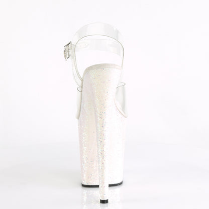 Pleaser Womens Sandals FLAMINGO-808LG Clr/Opal Multi Glitter