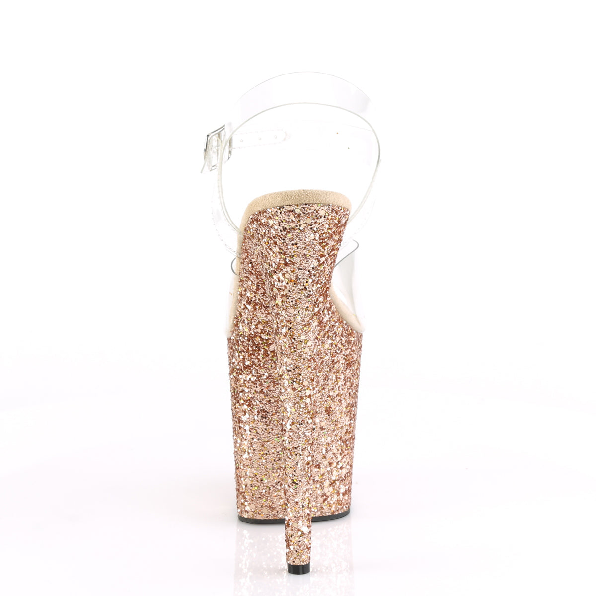 Pleaser Sandali da donna FLAMINGO-808LG CLR / Rose Gold Multitter