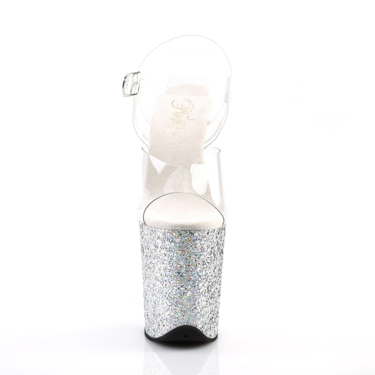Pleaser Sandali da donna FLAMINGO-808LG CLR / SLVI multi glitter