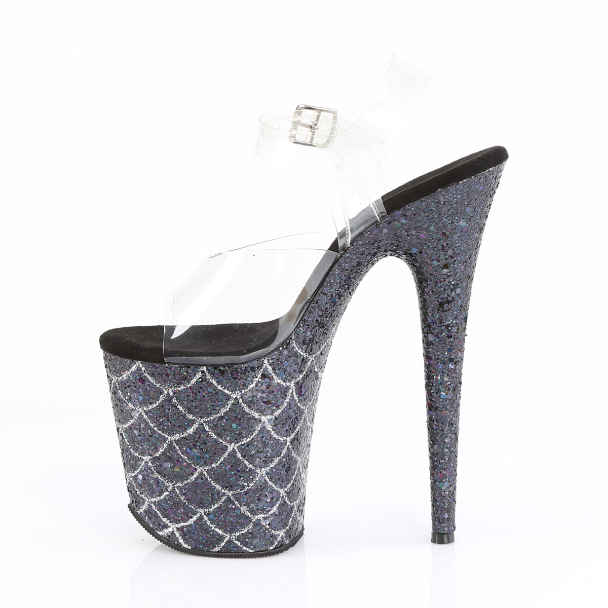 Pleaser Sandali da donna FLAMINGO-808mslg clr / blk multi glitter