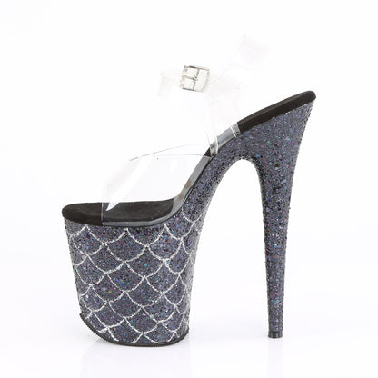 Pleaser Sandali da donna FLAMINGO-808mslg clr / blk multi glitter