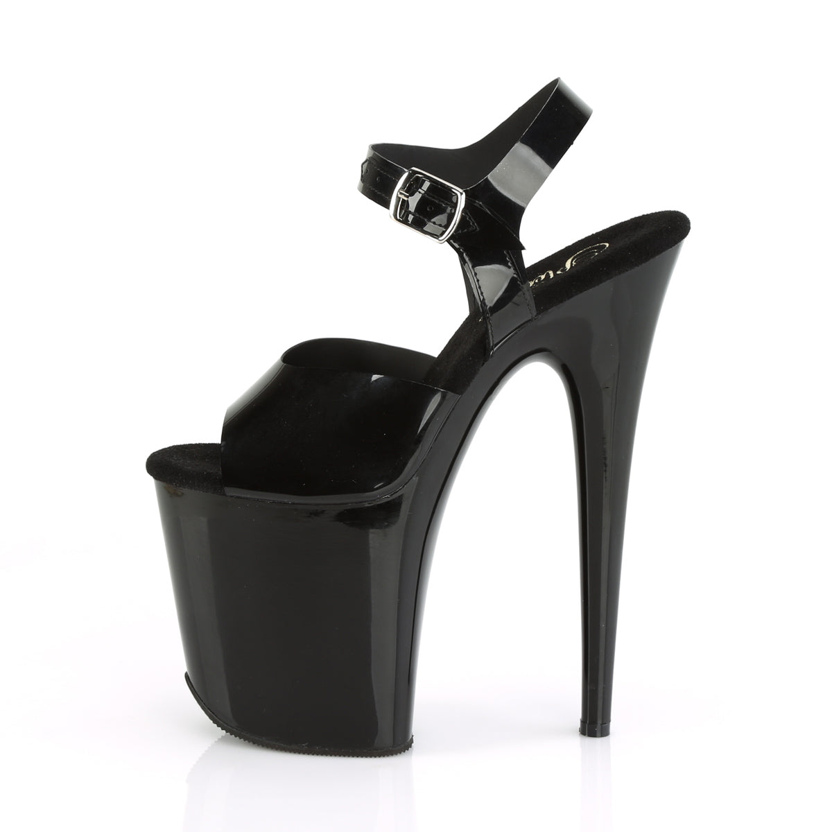 Pleaser Sandali da donna FLAMINGO-808N BLK (Jelly-Like) TPU / BLK
