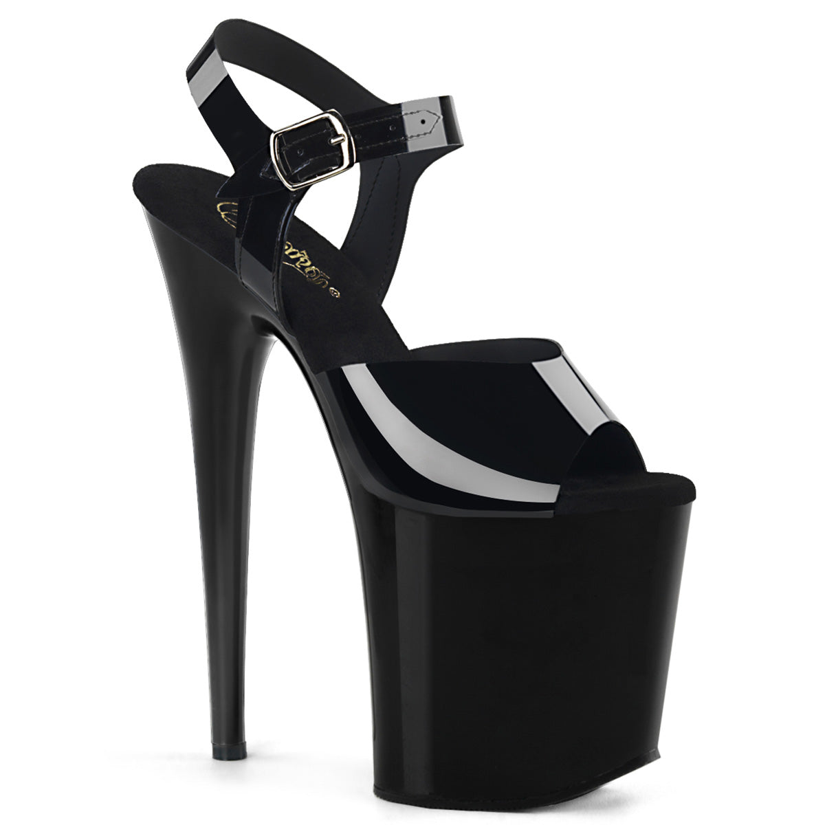 Pleaser Sandali da donna FLAMINGO-808N BLK (Jelly-Like) TPU / BLK