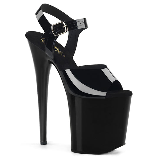 Pleaser Sandali da donna FLAMINGO-808N BLK (Jelly-Like) TPU / BLK