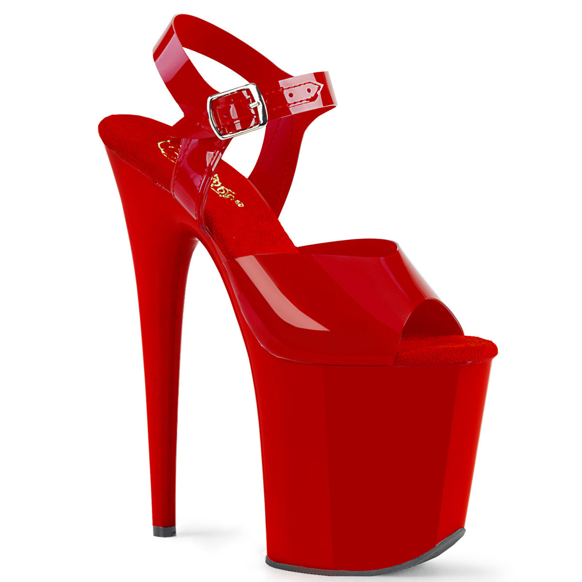 Pleaser Sandali da donna FLAMINGO-808N rosso (jelly-like) TPU / rosso