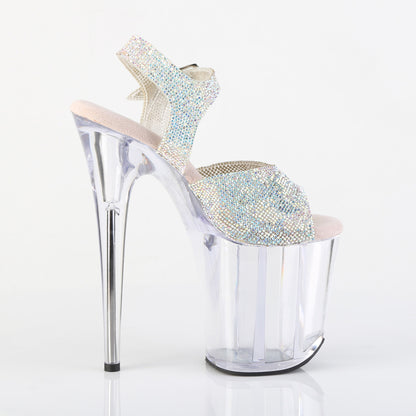 Pleaser Women's Platform Shoes FLAMINGO-808N-RS Slv AB RS-TPU/Clr