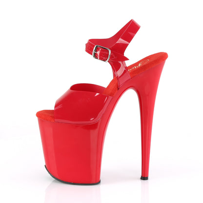 Pleaser Sandali da donna FLAMINGO-808N rosso (jelly-like) TPU / rosso