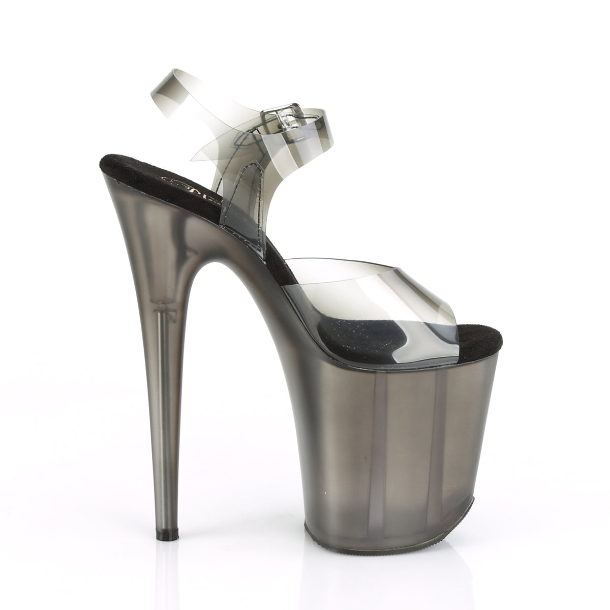 Pleaser Sandali da donna FLAMINGO-808N-T BLK GRADUENTE TPU / Smoke Tinted