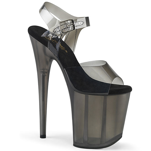 Pleaser Sandali da donna FLAMINGO-808N-T BLK GRADUENTE TPU / Smoke Tinted