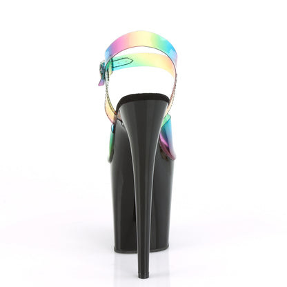 Pleaser Sandali da donna FLAMINGO-808RB. Rainbow PVC / BLK.