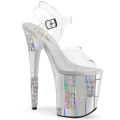 Pleaser Sandali da donna FLAMINGO-808Shape-2 CLR / SLV