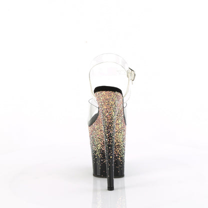 Pleaser   FLAMINGO-808SS CLR/BLK-Dusty Blush Multi