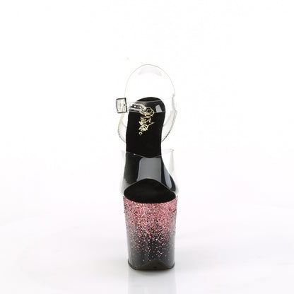 Pleaser   FLAMINGO-808SS CLR/BLK-pink Multitter