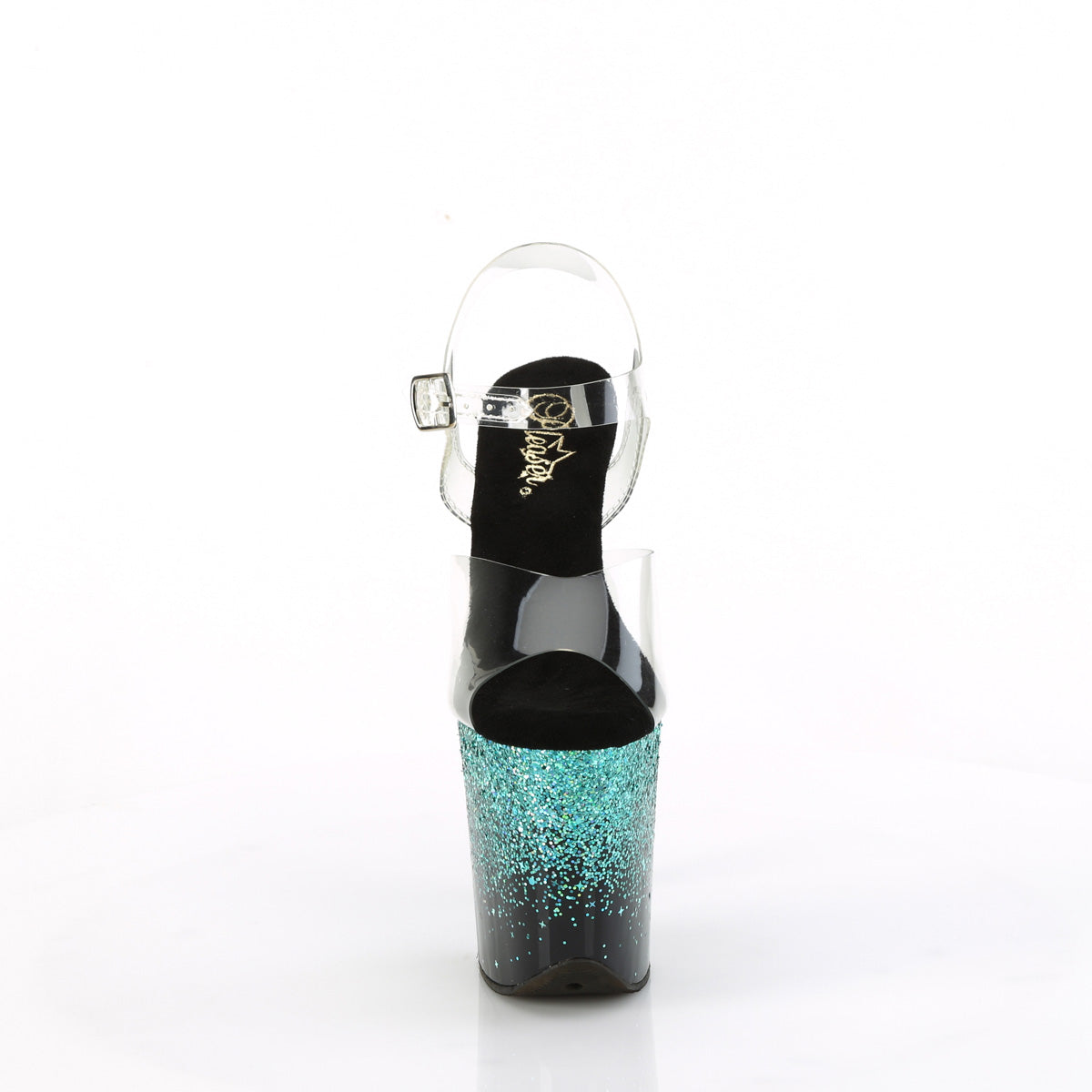 Pleaser   FLAMINGO-808SS CLR/BLK-TURQUOISE MULTILTTER