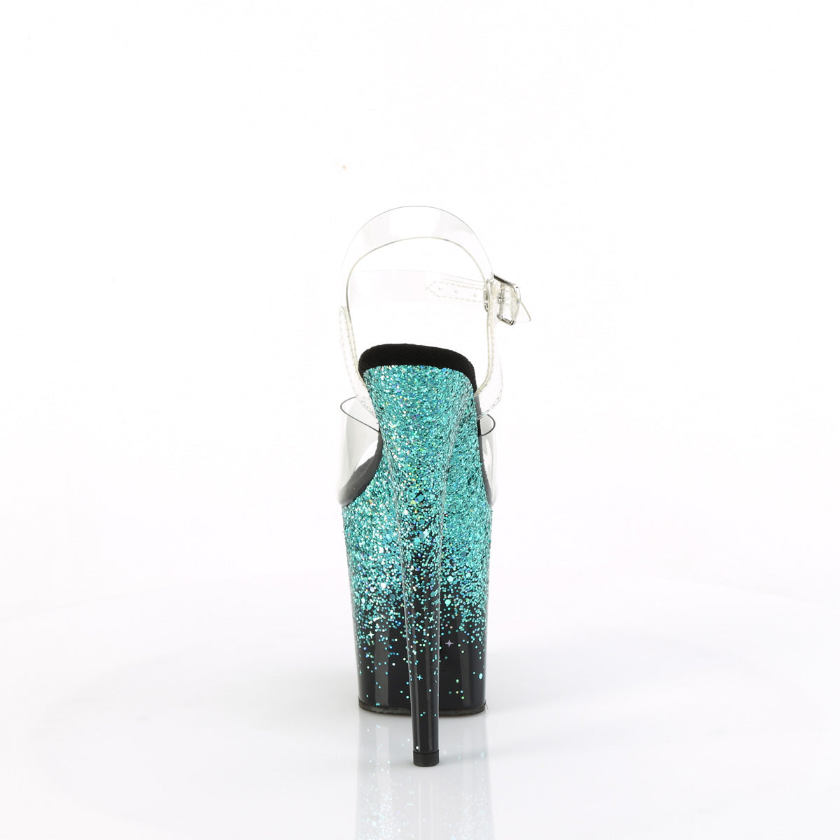 Pleaser   FLAMINGO-808SS CLR/BLK-TURQUOISE MULTILTTER