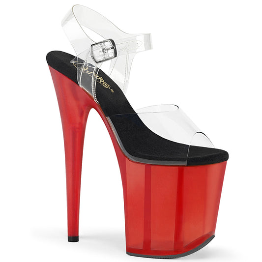 Pleaser Sandali da donna FLAMINGO-808T CLR / Rosso smerigliato