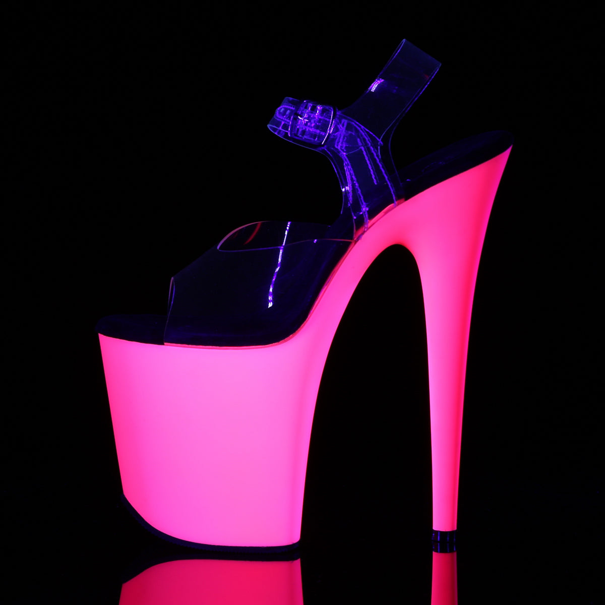 Pleaser Sandali da donna FLAMINGO-808UV CLR / NEON Pink