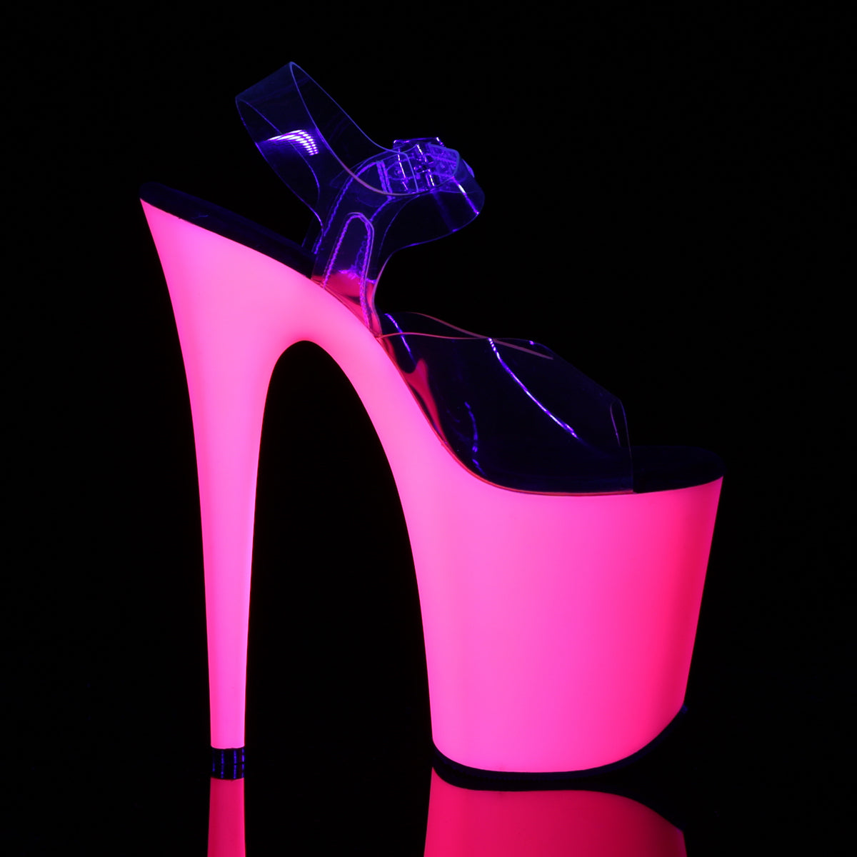 Pleaser Sandali da donna FLAMINGO-808UV CLR / NEON Pink