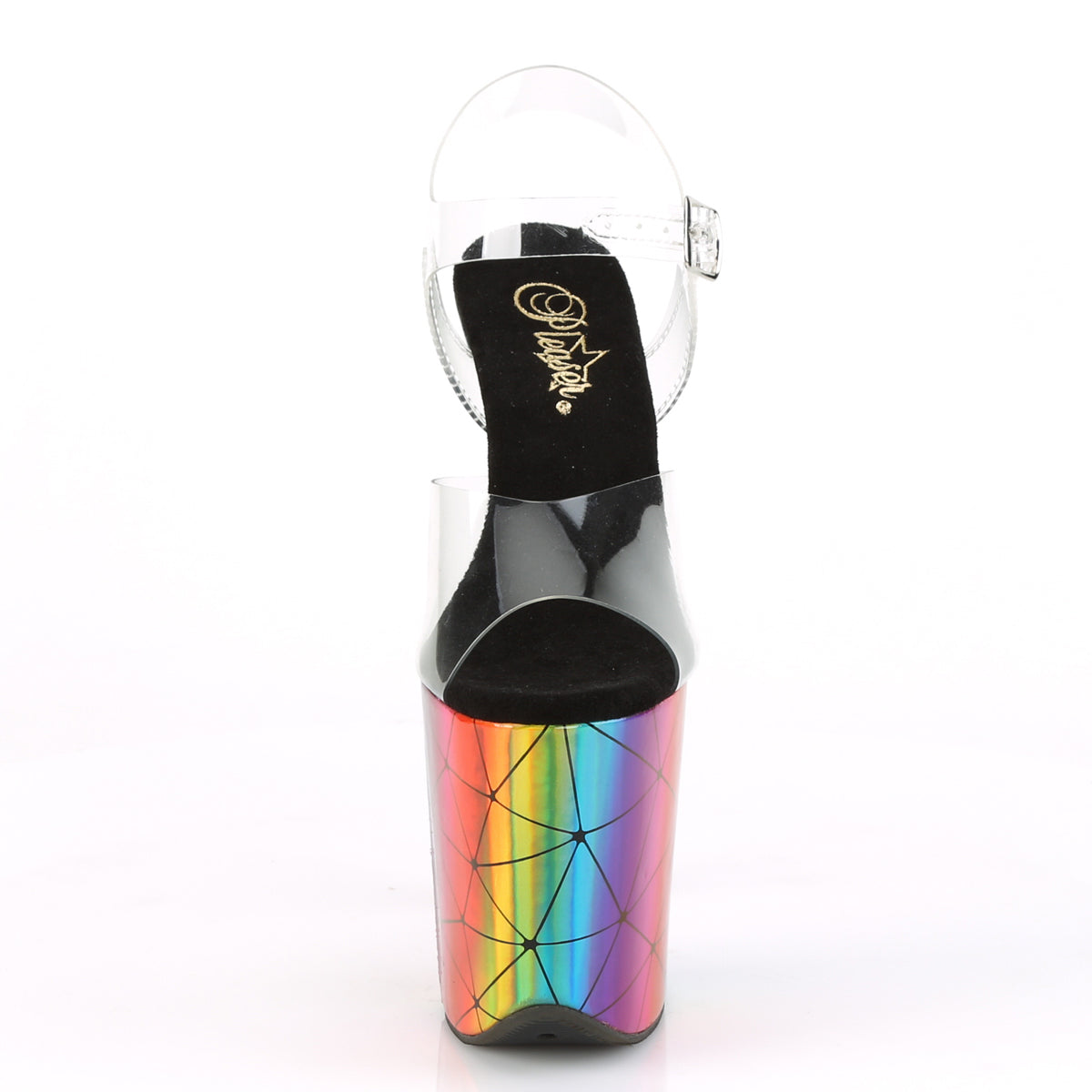 Pleaser Sandali da donna FLAMINGO-808WR CLR / Laser Rainbow Hologram avvolto