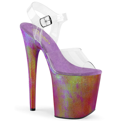 Pleaser Sandali da donna FLAMINGO-808WR CLR / Hologram viola avvolto