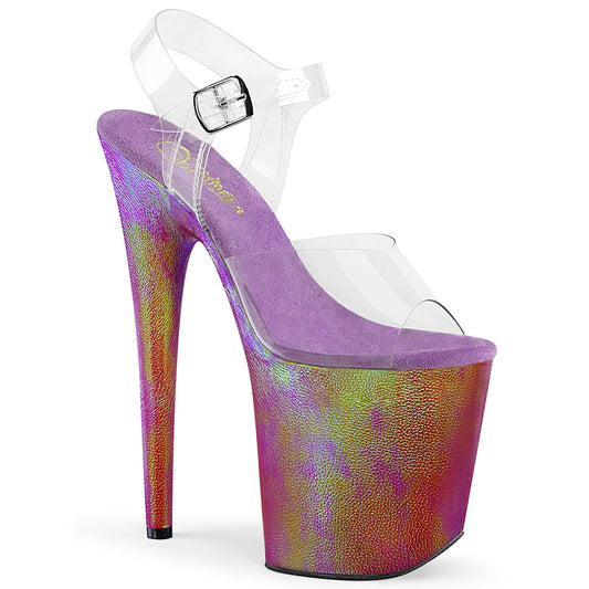Pleaser Sandali da donna FLAMINGO-808WR CLR / Hologram viola avvolto
