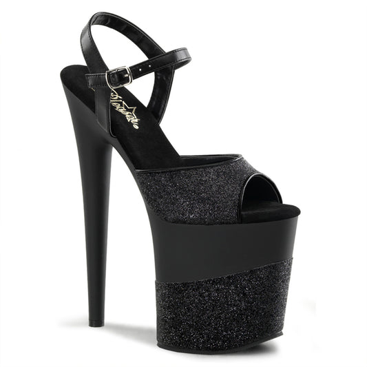Pleaser Sandali da donna FLAMINGO-809-2G BLK Glitter / Blk-glitter