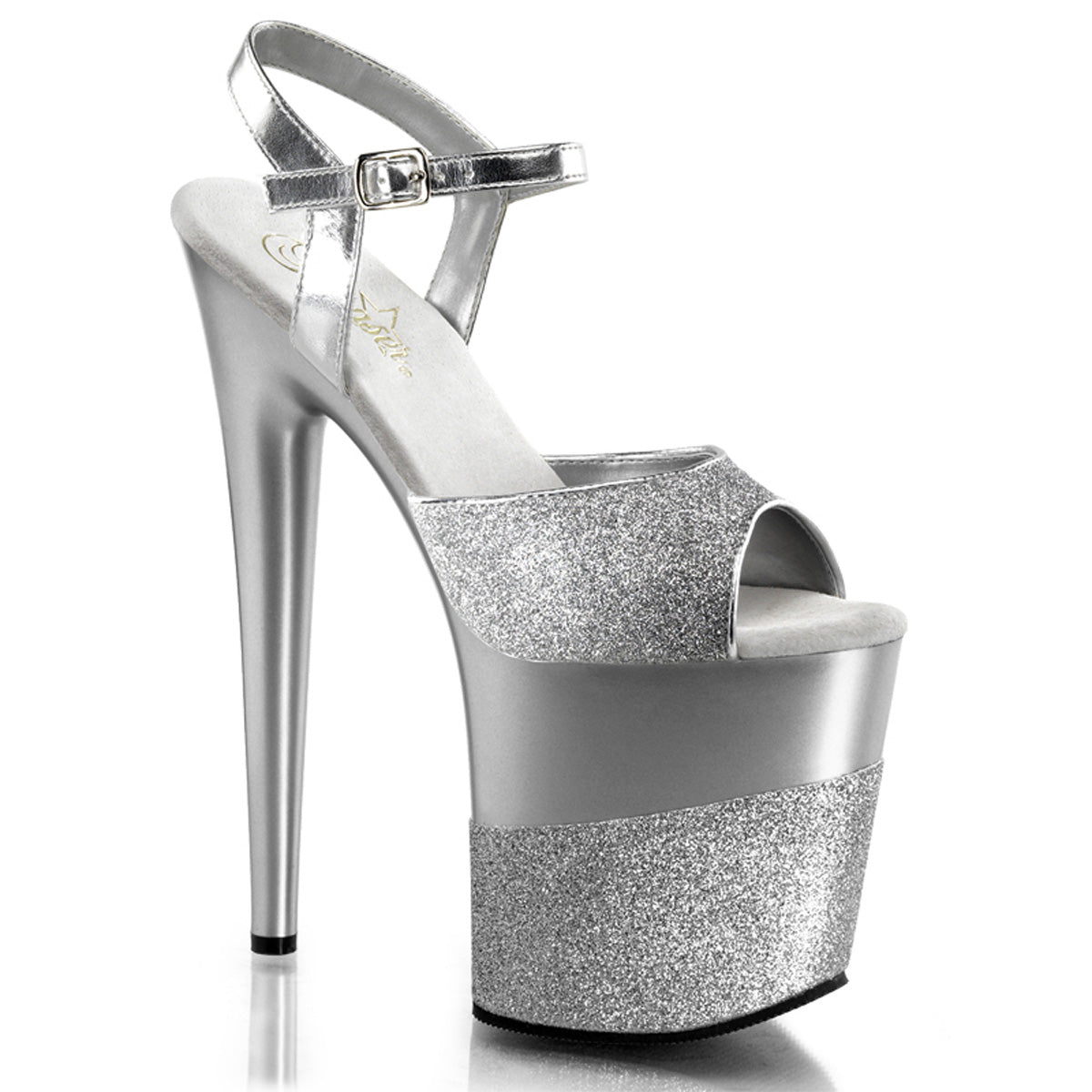 Pleaser Sandali da donna FLAMINGO-809-2G SLV GLTR / SLV-GLTR