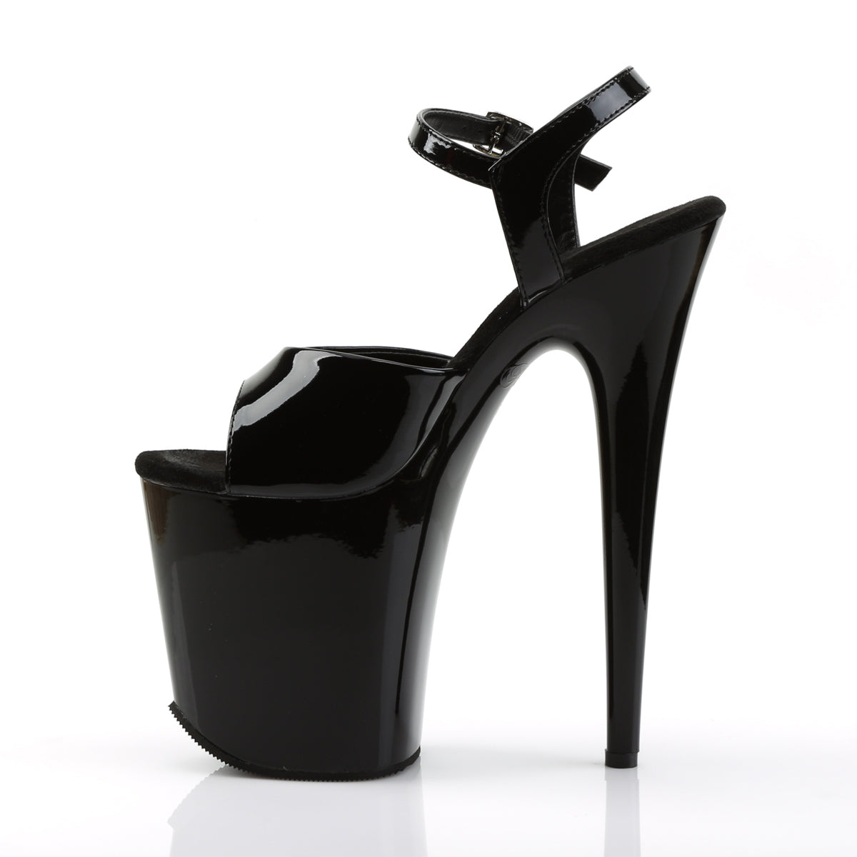 Pleaser Womens Sandals FLAMINGO-809 Blk Pat/Blk