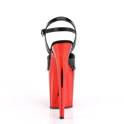 Pleaser Sandali da donna FLAMINGO-809 BLK PAT / RED Chrome