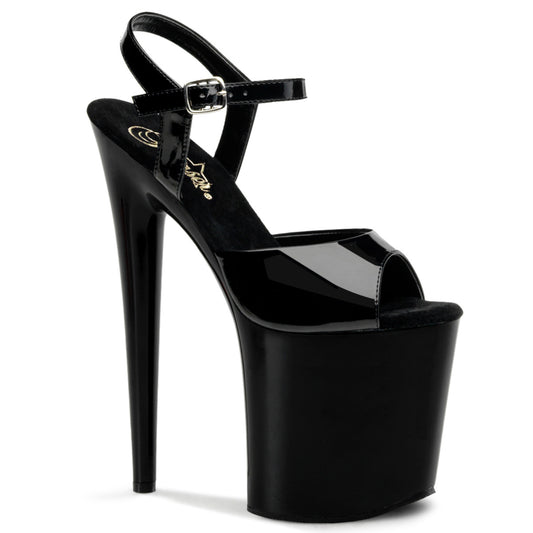 Pleaser Sandali da donna FLAMINGO-809 BLK PAT / BLK
