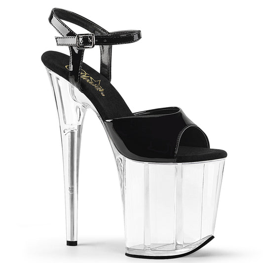 Pleaser Sandali da donna FLAMINGO-809 BLK PAT / CLR