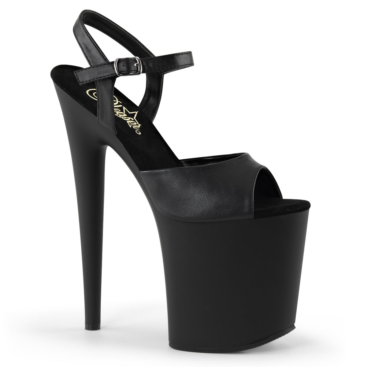 Pleaser Sandali da donna FLAMINGO-809 BLK in ecopelle / BLK opaco