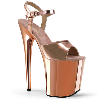 Pleaser Sandali da donna FLAMINGO-809 oro rosa incontrato. PU / Rose Gold Chrome